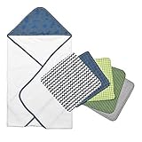 Trend Lab 6pc Perfectly Navy Dot Hooded Towel and Wash Cloth Bouquet Set by Trend Lab [並行輸入品]