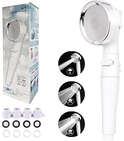 Amazon.co.jp: アクセル 節水シャワーヘッド 美セーブ W8×D7×H24cm AXL