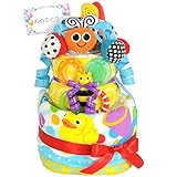 すまいる おむつケーキ ＜ sassy サッシー ＞ 2段 出産祝い ( オムツ パンパース M ) ( Aタイプ )