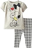 Peanutsベビー女の子Tシャツとレギンスセット2