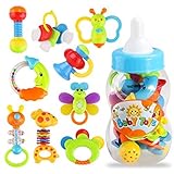 yeahibaby 9ピース赤ちゃんの最初Rattle and Teether Toy GiantミルクボトルGraspクリスマスギフトおもちゃ(ランダムカラー)