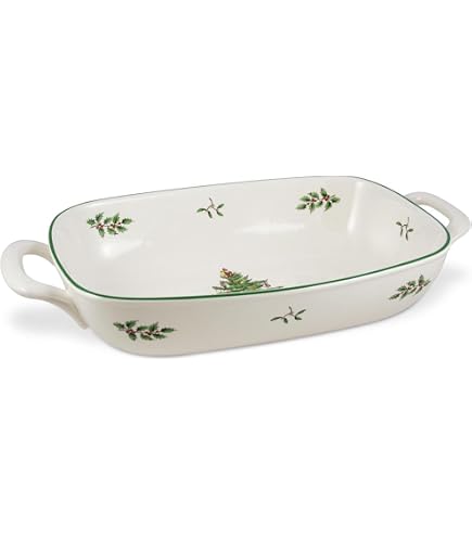 Amazon.co.jp: Spode Christmas Tree Cranberry Bowl with Slotted
