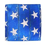 Vosarea スターピローケース家庭用レトロクッションカバーソファコーヒーライブラリ45X45CM（ブルーとベージュ）