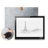 Huion L4S LED Light Pad 超薄型 USBパワー6000--7000K トレースライトボックス・ ライトパッド　ウールライナーバッグと2つの指グローブ付き　Artcraftトレース