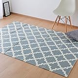 キッズラグ プレイマット 『エクスモロッコ』 約148×196cm 撥水 水拭きOK リバーシブル 収納袋付き