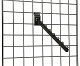 器具が2個のセット16 "メタル7ボールWaterfallフックfor Gridwall – black119071 119071 。