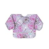 BumkinsはライラックタンポポBib長袖 (Hippychick) (x 6) - Hippychick Bumkins Sleeved Bib Lilac Dandelion (Pack of 