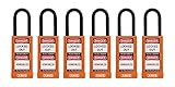 ABUSロック19662 74lb / KDオレンジ6 /パック40 ABUS plastic-covered安全南京錠74シリーズ