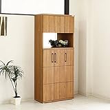 靴箱 下駄箱 ミラー付き シューズボックス 玄関収納 幅80cm 【開梱設置】