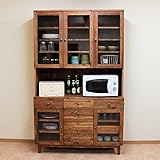 COUNTRY HOUSE(カントリーハウス) 食器棚 カップボード ガラスキャビネット ワトコダークKS-CB-03-WD