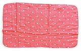 【全5カラー】綿100％ 6重ガーゼピロパッド(43×63cm) 水玉ガーゼ　ドット柄／ストロベリー