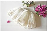 Candykids 子供ドレス 子供スカート キッズスカート ベビースカート ガールズチュールスカート プリンス風 チュチュ ふわふわ 婚式 発表会 (100cm, ホワイト)