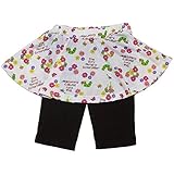 2018年 夏物 はらぺこあおむし 天竺・スムス 花柄 スカッツ THE WORLD OF ERIC CARLE ホワイト◇90cm