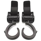WandF ベビーカー フック 滑り止め付き シルエット型 バンドフッカー 荷物フック カーグッズ マジックテープ付き ベルトタイプ マルチフック 360度回転 自転車のハンドル スーツケース 収納 