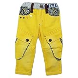 CHILD CHAMP(チャイルド チャンプ) ストレッチツイル切替ロング丈カーゴパンツ 80cm /イエロー NO.C-86151309