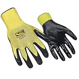 Ringers Gloves 013 Nitrile 1/2 Dip Nitrile Dipped Breathable Knit Shell Yellow Medium [並行輸入品]