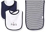 Little Me Baby Boy新生児よだれかけとBurpセット カラー: ブルー