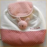 アナノカフェ＊穴原　里映デザインの可愛いベビー用品 リュック　一升餅　お餅担ぎ 　日本製　出産祝いやギフトにもどうぞ (ピンク)