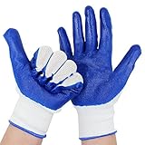 Joyutoy String Knit Palm, Latex Dipped Nitrile Coated Work Gloves for General Purpose, Hand Protecti
