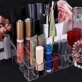 XILALU Clear Acrylic 24 Lipstick Holder Display Stand Cosmetic Organizer Makeup Case by XILALU