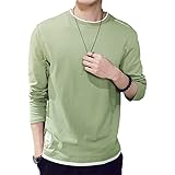 [Aroniko] Tシャツ メンズ カットソー メンズ ロンT 長袖 カジュアル 無地 ファッション 丸襟 快適 大きいサイズ 4カラー