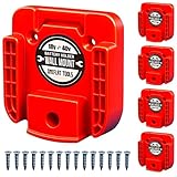 【40V・18V 両対応】ONEFLAT TOOLS 改良型 バッテリーホルダー 5個セット｜マキタ互換 ウォールマウント｜工具収納 壁掛け 車載対応｜ABS高耐久｜取付ビス付