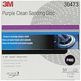 3M 30473 Hookit Purple 5" P400 Grit Clean Sanding Disc [並行輸入品]