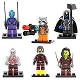 6pcs /ロットDecool 0175 – 0180 Guardians Of The Galaxy Ronan / camora / Drax / Starlord / Rocket Raccoo