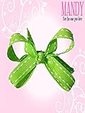 マンディ ベビー ヘアクリップ Petit Bows Apple Green