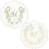 日本製 イニシャル {M} ガーゼ ハンドタオル ハンカチ 綿 １２０匁