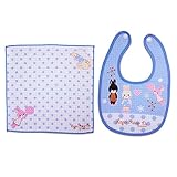 (株)内藤デザイン研究所 ラパン・レーヴ・ドゥ ワッフルハンカチ&ワッフルスタイ(ブルー)