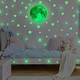 ZrSeグローin theダーク壁Moon Star Largeステッカー|クリエイティブ光デカールステッカーfor simulated lunar効果at Night | Ideal子供用装飾または