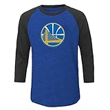 NBA Golden State Warriors子供ユニセックスNBA Youth 3 / 4ラグランスリーブwith画面、M、Roy HTH / Cha HTH