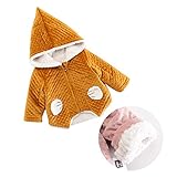 ジャケット キッズ コート 裏起毛 防寒 フード付き可愛い 防寒 通学 ガールズ ボーイズ hibote イエロー 90cm