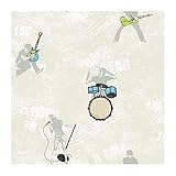 York Wallcoverings CK7788SMP Candice Olson Kids Rocker Silhouettes Wallpaper Memo Sample, 8-Inch x 1