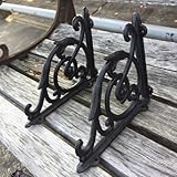 jtw- 2個Aペア – アンティークスタイルCast Iron Gardenブレース素朴なシェルフブラケットブラック色