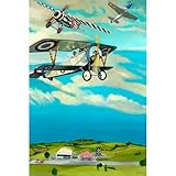 Oopsy daisy Air Show Stretched Canvas Wall Art by Jill Pabich, 20 by 30-Inch [並行輸入品]