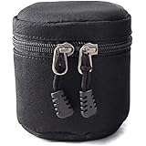 fesley レンズ ケース ポーチ クッション 収納袋 ブラック 3タイプ（Sサイズ）