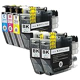 LC3111 (BK顔料)4色+BK2=6本【 LC3111-4PK PGBK×3/C/M/Y 】 対応機種: DCP-J987N DCP-J587N DCP-J982N-B/W DCP-J981N DCP-J978N-B/W DCP-J973N DCP-J972N DCP-J582N DCP-J577N DCP-J572N MFC-J903N MFC-J898N MFC-J893N MFC-J998DN/DWN MFC-J738DN/DWN ICチップ残量表示検知機能付き Mt.Smile製 ブラザー用 互換 インク カートリッジ【365日保証】サービス