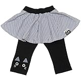 2018年 春物 UZUCHAT ウズチャット 布帛×スパンフライス スカッツ ブラック◇80cm