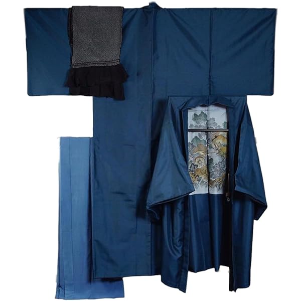 Amazon | 男着物 未使用品 本場大島紬 アンサンブル 着物・羽織 亀甲