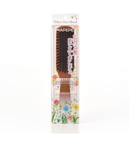 Amazon | マペペ つやつや天然毛のミックスブラシ ブラウン 1個