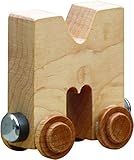 【米国正規商品・並行輸入】ネームトレイン 木製おもちゃ NameTrain Clear Finish Letter Cars - M ★着色なしモデル