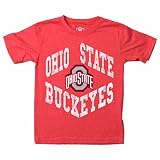 Wes and Willy Ohio State Buckeyes Youth Distressed Logo Tシャツ – レッド、 Youth Medium レッド