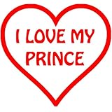 I Heart My Prince、カラー、複数のサイズのハート、ビニール車デカール、複数の色 20-by-20 inches レッド PRINCE 'R20'