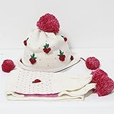 うさぎちゃん風 ニット帽 手袋 子供キッズ 可愛い スカーフセット 女の子 ニットキャップ 秋 冬 クリスマス プレゼント 赤ちゃん スタイリッシュ 耳まですっぽり覆われる (ホワイト)