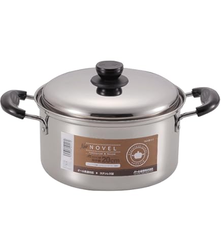 Amazon｜パール金属 両手鍋 20cm 深型 ガラス蓋付 IH対応