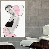 ポスター壁画Kate Moss Erotic Pin Up Kaws 40 x 58インチ( 100 x 147 cm on粘着ビニール