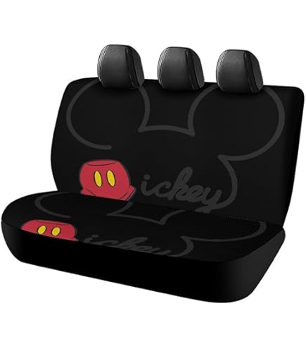Amazon | ミッキーマウス カーシートカバー 車シートカバー 後部