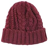 Grin Buddy ケーブルニット ワッチキャップ【GF-8440】 (50cm, マルーン)
